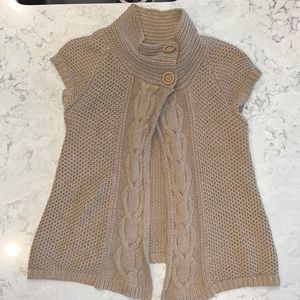 Women’s Size Small Short Sleeve Cowl Neck Cardigan